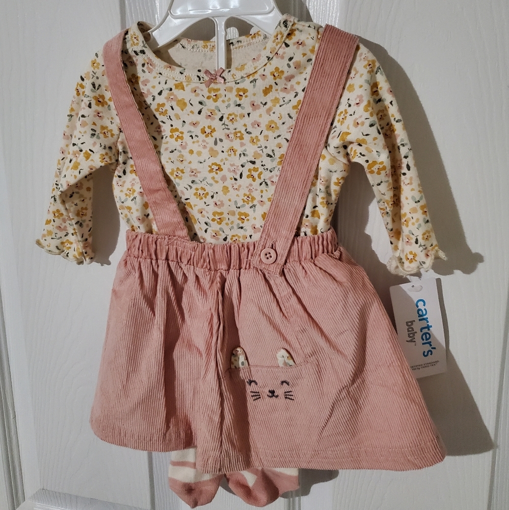 Carter's Baby 3-Piece Tee & Bunny Jumper Set